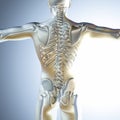 3d medical male figure with skeleton