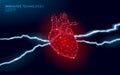 3D medicine heart attack warning. Human health diagnostics vascular organ system painful disease. Cardiology heart