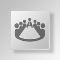 3D Meeting Button Icon Concept
