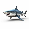 3d Megalodon: Surprisingly Absurd White Shark On Isolated Background