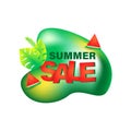 3d memphis summer sale design banner concept