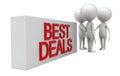 3d men aranging best deal concept Royalty Free Stock Photo