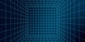 3D Mesh Grid Wireframe Structure