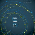 3d mesh update sign isolated on dark background, lattice reuse i