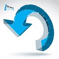 3d mesh update sign on white background, lattice blue r