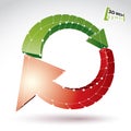 3d mesh update sign on white background, lattice colorful