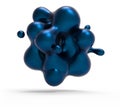 3D Metaball - 3D Concept Image with Blob Shape - Generative Abstract Graphic Design Isolated Element