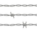 3D metal wire with barbs and spikes set, barbwire for prison fence, steel border