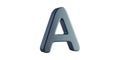 3D Metallic Letter A. Typography And Design Element For Branding Isolated On Transparent Background Royalty Free Stock Photo