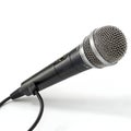 3D microphone isolated on white background Royalty Free Stock Photo