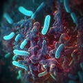 3d microscopic bacteria citrobacter, generative AI