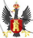 3D Middelburg coat of arms Zeeland, Netherlands.