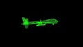 3D Military drone on black background. Modern Military Copter Technology concept. Aerial Weapon, Unpilot aircraft. For