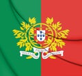 Military Flag of Portugal. 3D Illustration