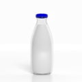 3D milk transparent glass bottle