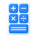 3D Minimal Calculator Isolated.