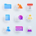 3d minimal glassmorphism ui icon for website app