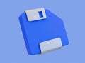 3d minimal save file icon. floppy disk icon. document retention icon.