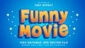 3d Minimal Funny Movie Editable Text Effect Design Template, Effect Saved In Graphic Style