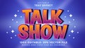 3d Minimal Talk Show Editable Text Effect Design Template, Effect Saved In Graphic Style