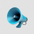 3d minimalist megaphone 3d rendering isolated on transparent background