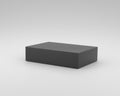 3D. Minimalistic black Podium on Geometric Background for Product Presentations