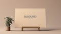 Minimalist Staging: Sndogold Logo 3d Mockup With Indigo Spandex Sign