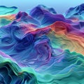 3D Model Abstract Art of Cuttingedge abstract weather forecasting system with powerful visualizations