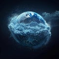 3D Model Abstract Art of Dynamic abstract global weather visualization system with climateprojections