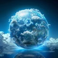 3D Model Abstract Art of Dynamic abstract global weather visualization system with climateprojections
