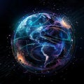 3D Model Abstract Art of Dynamic abstract global weather visualization system with climateprojections
