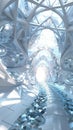 3D Model Abstract Art of Impenetrable supreme quantum neural abstract cybersecurity citadel with intelligently adaptive AI