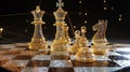 3D Model Abstract Art of Strategically evolving omnipresent abstract AI chess grandmaster mapping new infinite dimensions