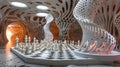 3D Model Abstract Art of Strategically evolving omnipresent abstract AI chess grandmaster mapping new infinite dimensions