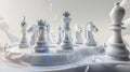 3D Model Abstract Art of Strategically evolving omnipresent abstract AI chess grandmaster mapping new infinite dimensions