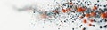 3D model of AI text with realtime data feeds on a white background