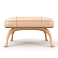 3d Model Bench Ottoman In Light Pink And Light Brown