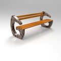 3d model bench Parkbank-Beton-weiss-099-eiche Marble Tan
