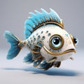 Cute Fish With Futuristic Victorian Design - High-quality Animation