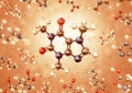 Molecule Of Caffeine Royalty Free Stock Photo