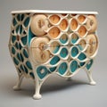 Colorful Chest: Organic Art Nouveau Sculptures In 3d Visualizations