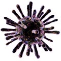 3D model of corona viruses, covid-19 isolated on white background.