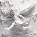 3d model enfant angel , white color, tranquility