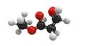 3D Model of Ethyl Acetate Molecule Royalty Free Stock Photo