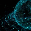 3D Model of a Global Network Representing Connections and Data Flow Around the World with Digital Visual Effects Royalty Free Stock Photo
