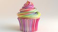 65 3D model of a glossy colorful cupcake icon for desserts Royalty Free Stock Photo