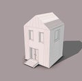 3D model of a house Royalty Free Stock Photo