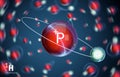 3D model of hydrogen 1H molecule.