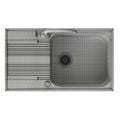 3D model kitchen sink grid. Visualization of 3D model of kitchen sink top view. Frame model of sink from stainless steel. Ware. 3D Royalty Free Stock Photo