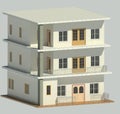 3D model made in Revit Architecture Software.